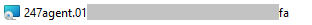 .msi file named 247agent.01 with part of the name obscured. The file has an icon indicating it is a Windows Installer package (.msi file). 